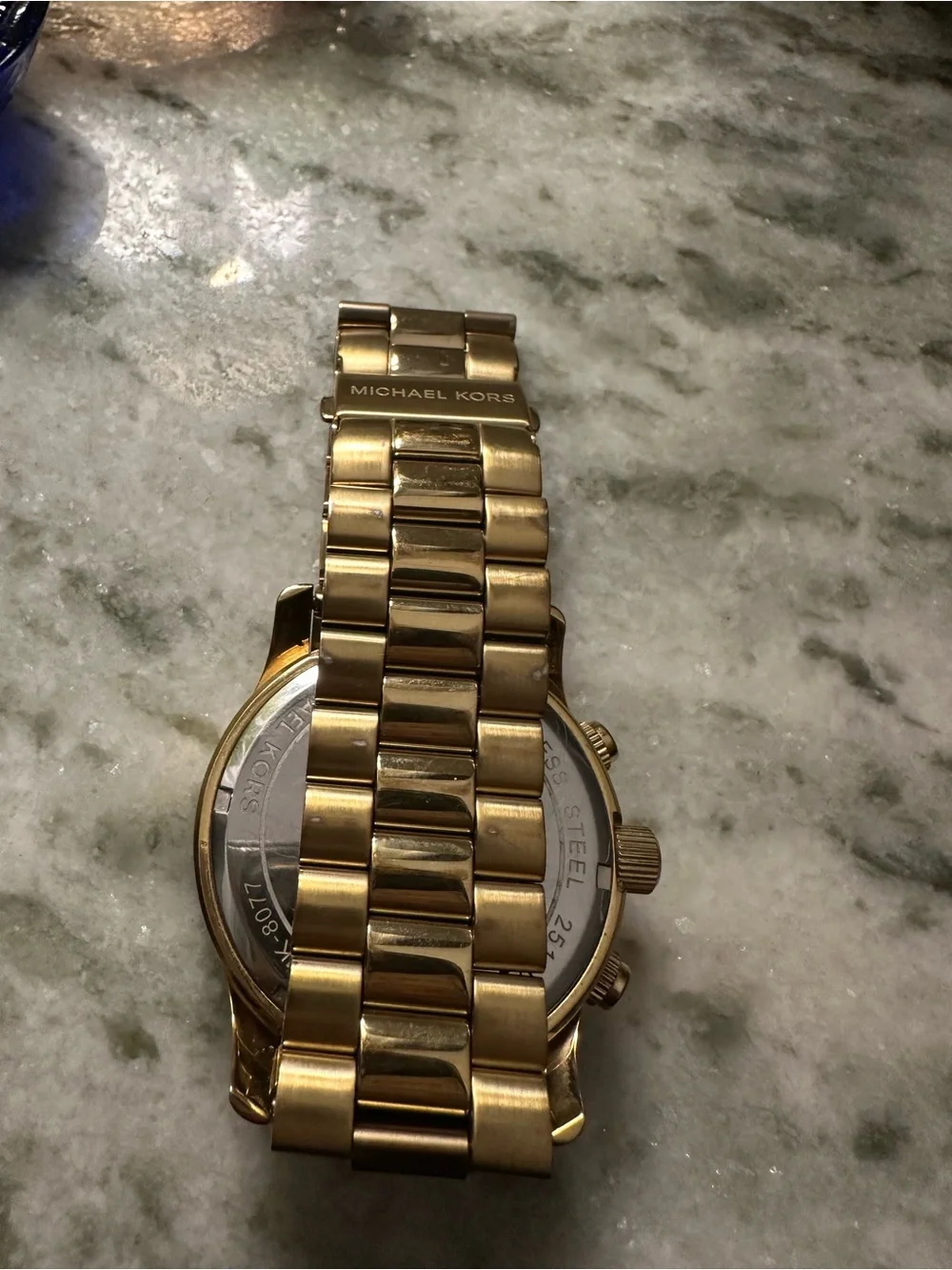 Michael Kors Women’s Gold-Tone Stainless Steel Chronograph Watch